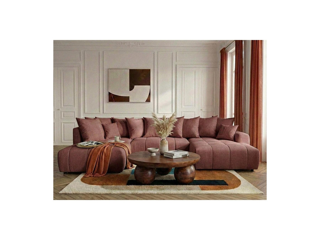 Roxelane - Panoramic Sofa Bed - Mottled Fabric - Right-Hand Corner