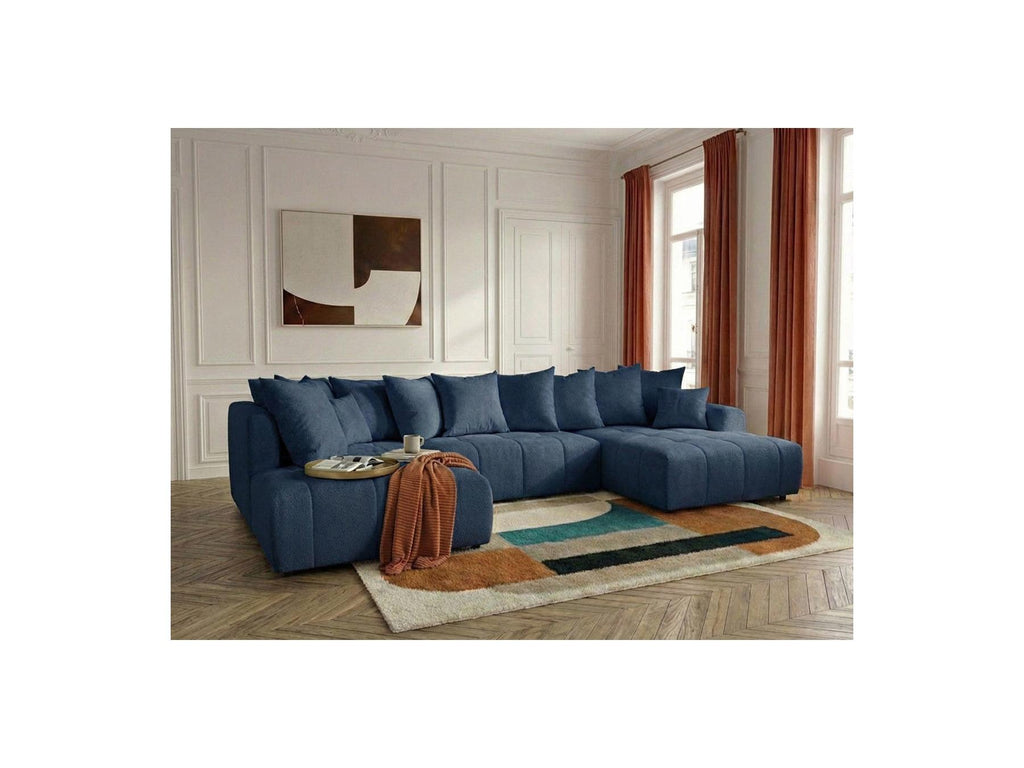 Roxelane - Panoramic Sofa Bed - Mottled Fabric - Right-Hand Corner
