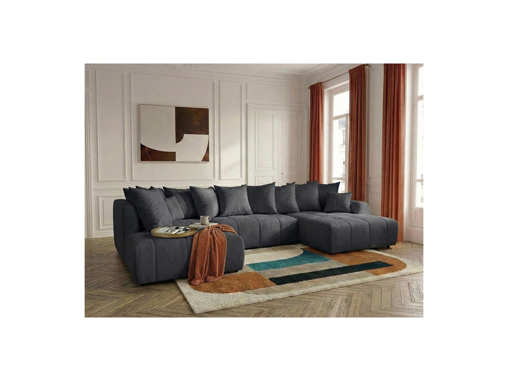 Roxelane - Panoramic Sofa Bed - Mottled Fabric - Right-Hand Corner