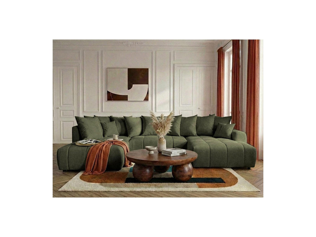 Roxelane - Panoramic Sofa Bed - Mottled Fabric - Right-Hand Corner