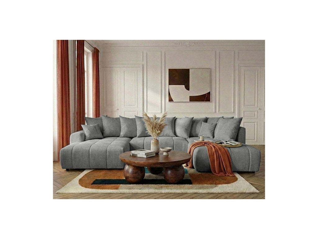 Roxelane - Panoramic Sofa Bed - Heathered Fabric - Left-Hand Corner