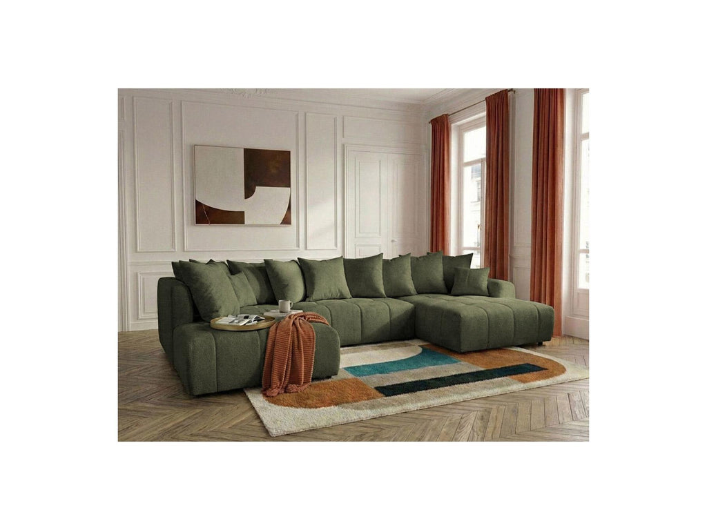 Roxelane - Panoramic Sofa Bed - Mottled Fabric - Right-Hand Corner