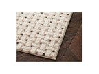 Mizai - Tapis Poils Longs - Motif Graphique - Beige