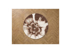Mocca - Tapis Rond Poils Longs - Motif Abstrait