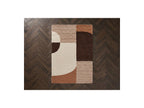 Sorella - Tapis Poils Longs - Motif Graphique - Beige