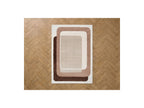 Kare - Tapis Poils Longs - Motif Graphique - Marron