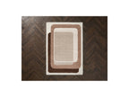 Kare - Tapis Poils Longs - Motif Graphique - Marron