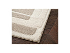 Kare - Long Pile Rug - Graphic Pattern - Beige