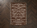 Tavaro - Long-Pile Rug - Abstract Pattern - Brown