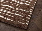 Tavaro - Long-Pile Rug - Abstract Pattern - Brown