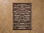 Tavaro - Long-Pile Rug - Abstract Pattern - Brown