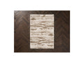 Telira - Tapis Poils Longs - Motif Abstrait - Marron