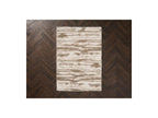 Telira - Tapis Poils Longs - Motif Abstrait - Marron