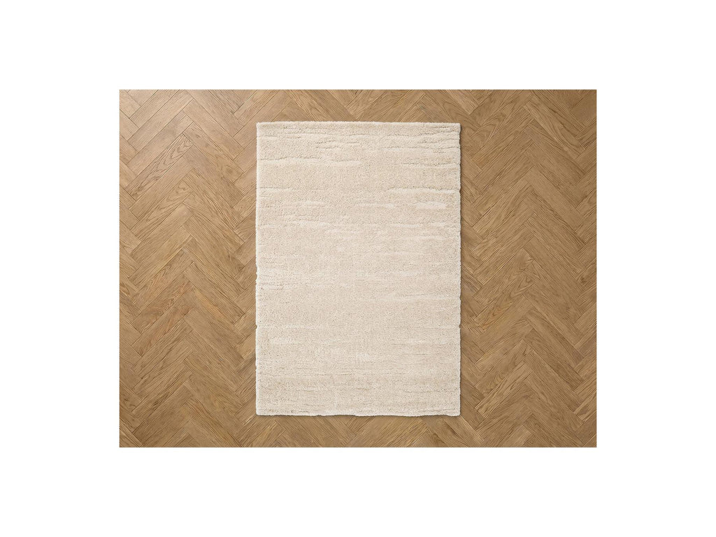 Telira - Tapis Poils Longs - Motif Abstrait - Beige
