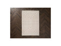 Lyzzo - Tapis Poils Longs - Motif Graphique - Crème