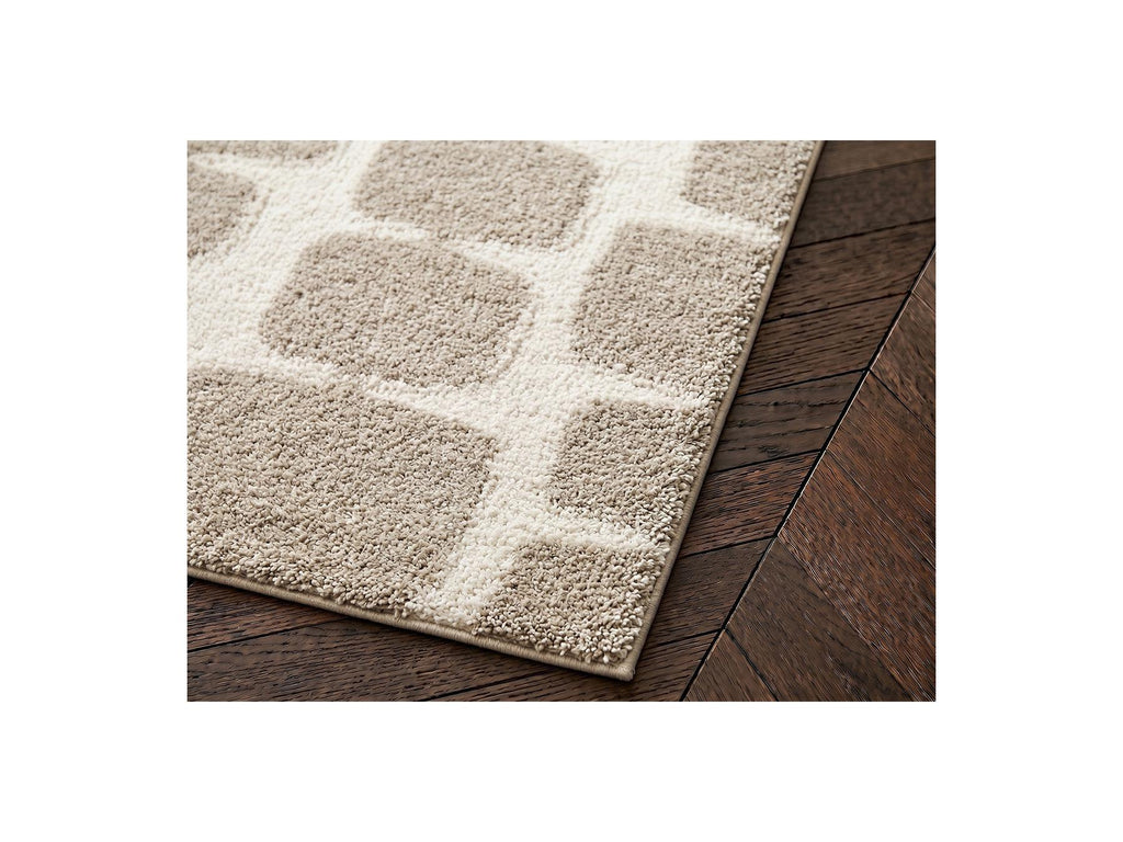 Chino - Tapis Poils Longs - Motif Abstrait - Beige