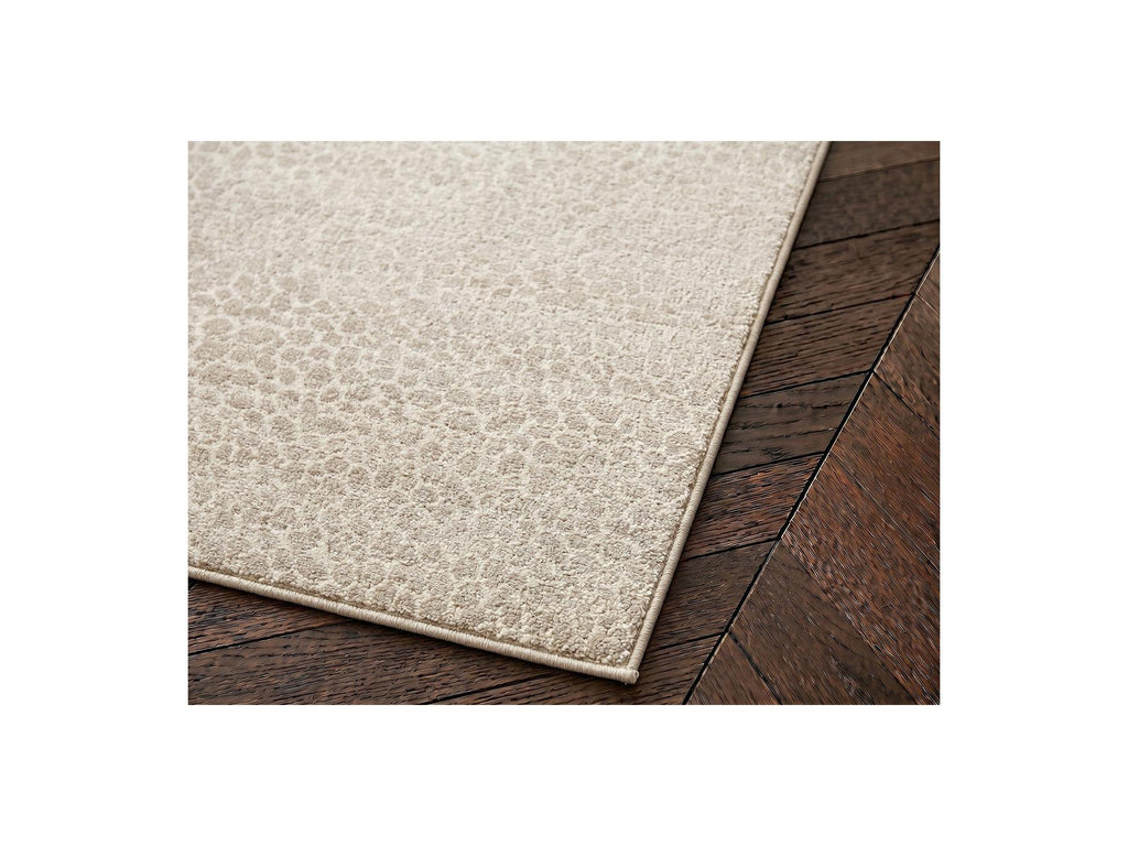 Giso - Tapis Poils Ras - Motif Abstrait - Beige