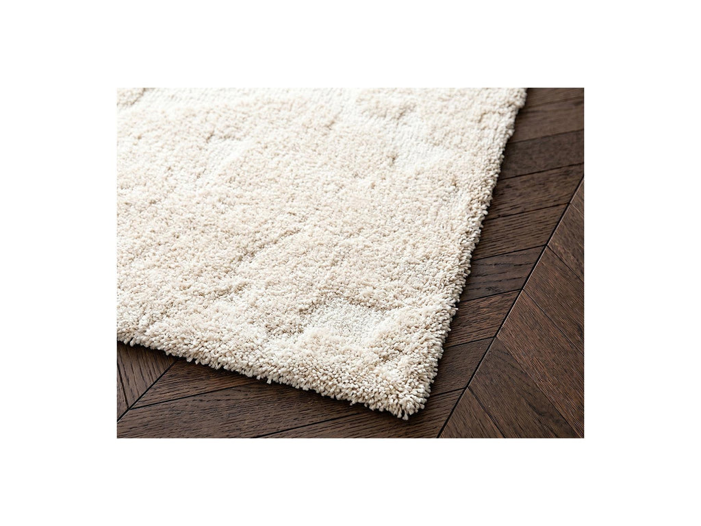 Embren - Tapis Poils Longs Embren Motif Abstrait - Beige