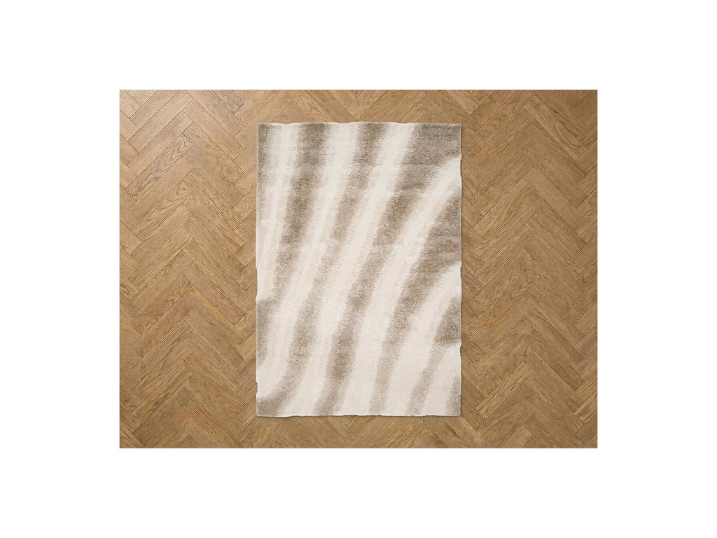 Tirasu - Tapis Poils Longs - Motif Abstrait - Beige