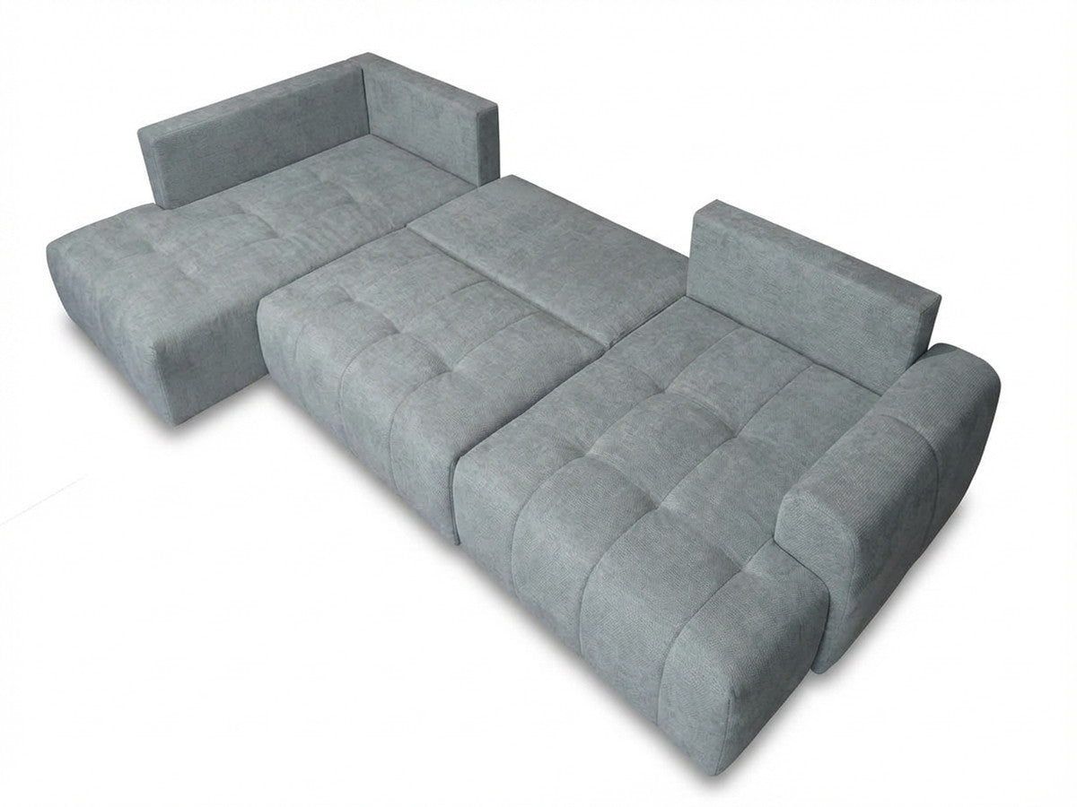 Roxelane - Panoramic Sofa Bed - Mottled Fabric - Right-Hand Corner