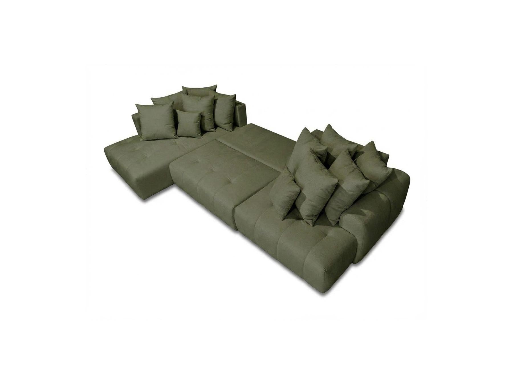 Roxelane - Panoramic Sofa Bed - Mottled Fabric - Right-Hand Corner