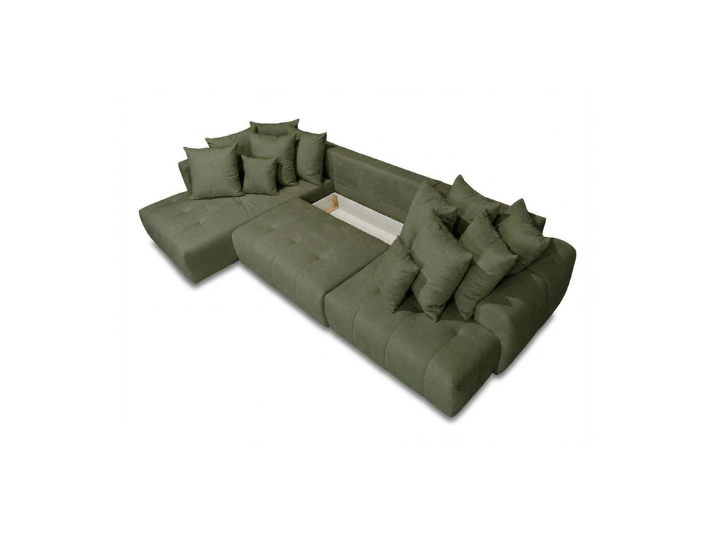 Roxelane - Panoramic Sofa Bed - Mottled Fabric - Right-Hand Corner