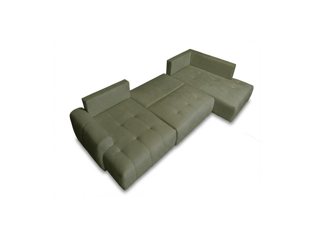 Roxelane - Panoramic Sofa Bed - Heathered Fabric - Left-Hand Corner