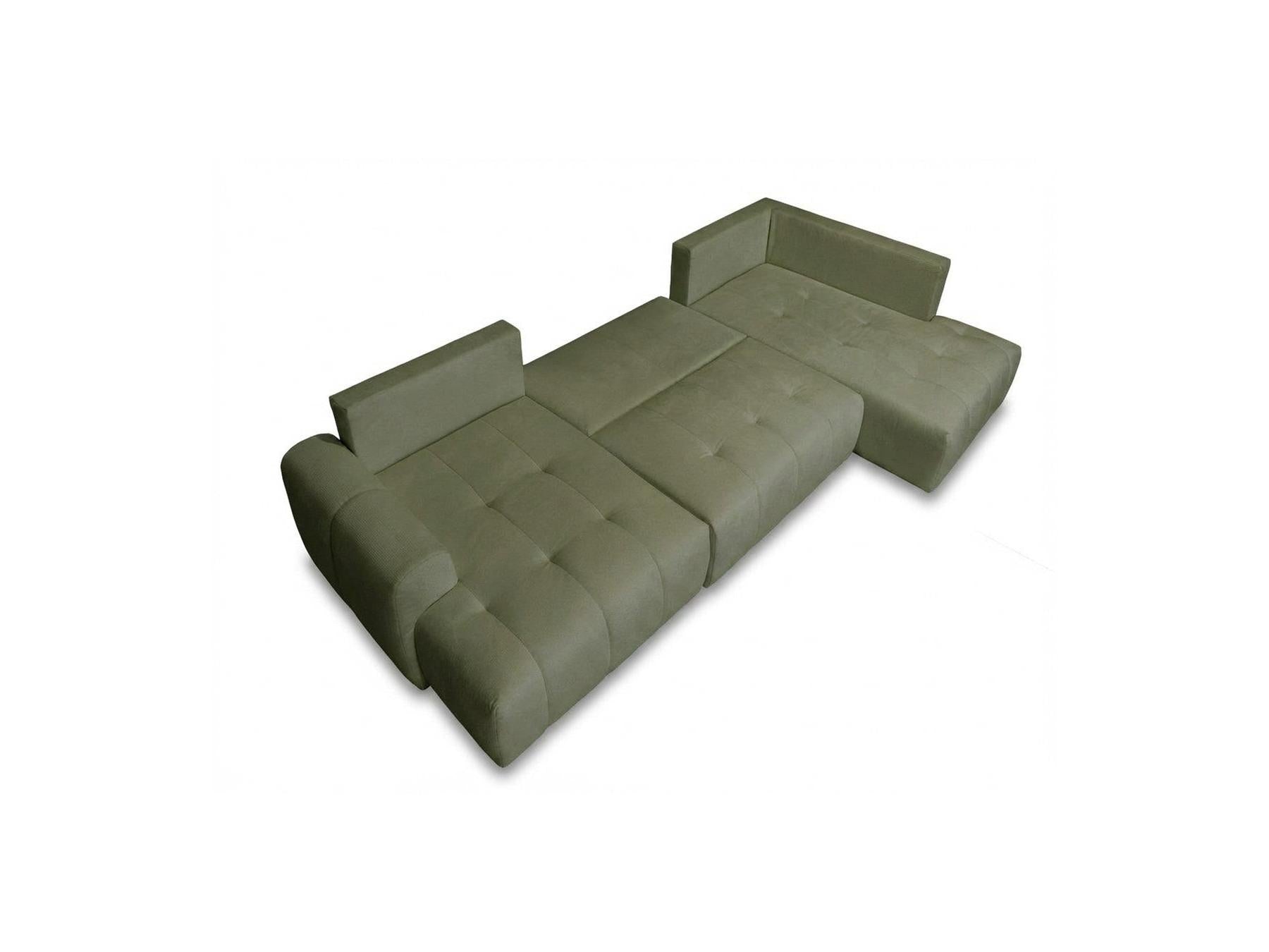 Roxelane - Panoramic Sofa Bed - Heathered Fabric - Left-Hand Corner