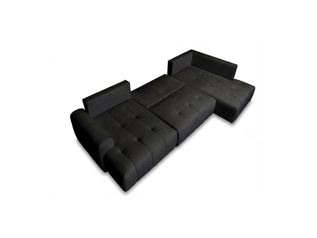 Roxelane - Panoramic Sofa Bed - Heathered Fabric - Left-Hand Corner