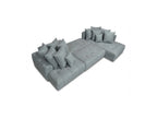 Roxelane - Panoramic Sofa Bed - Heathered Fabric - Left-Hand Corner