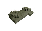 Roxelane - Panoramic Sofa Bed - Heathered Fabric - Left-Hand Corner