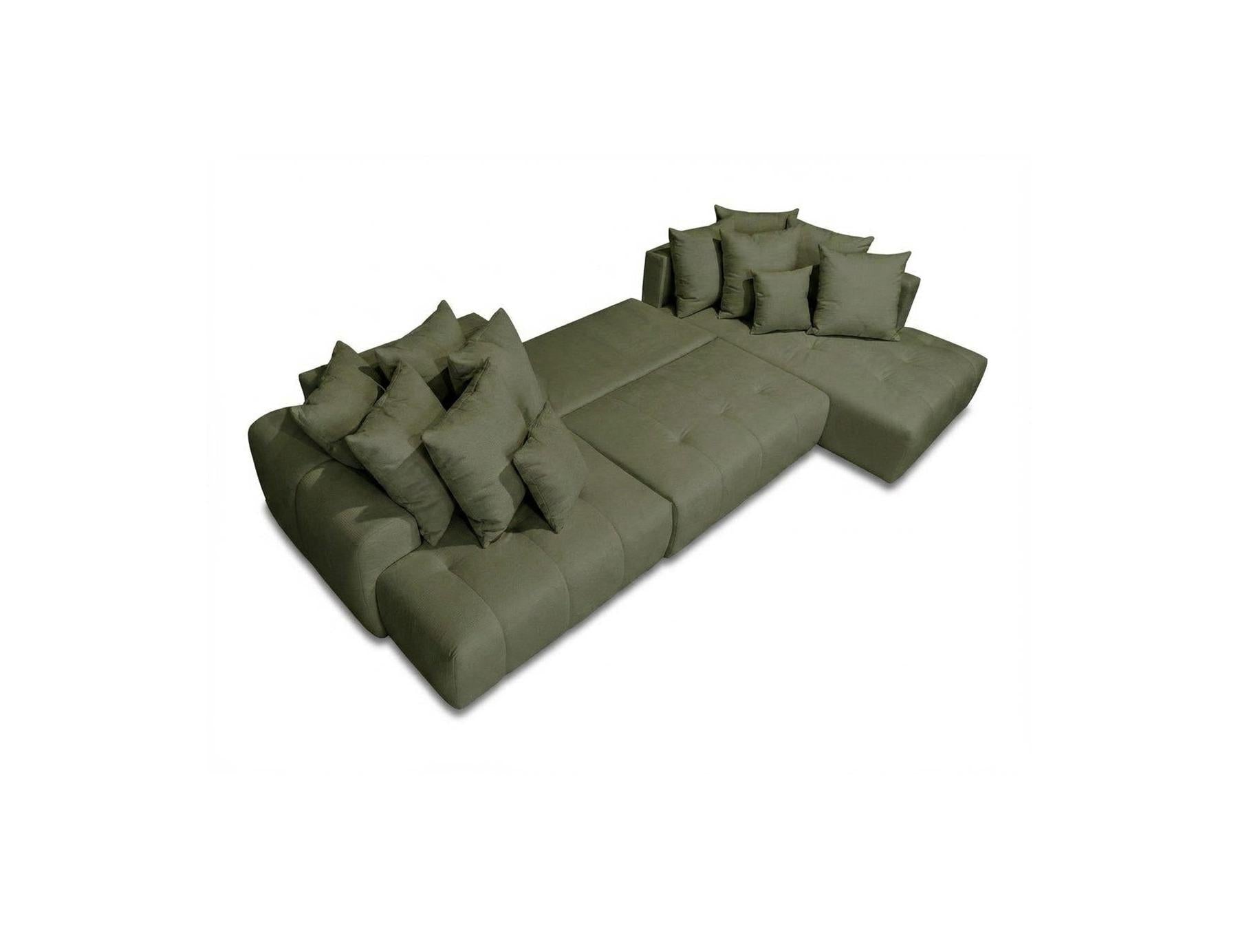 Roxelane - Panoramic Sofa Bed - Heathered Fabric - Left-Hand Corner