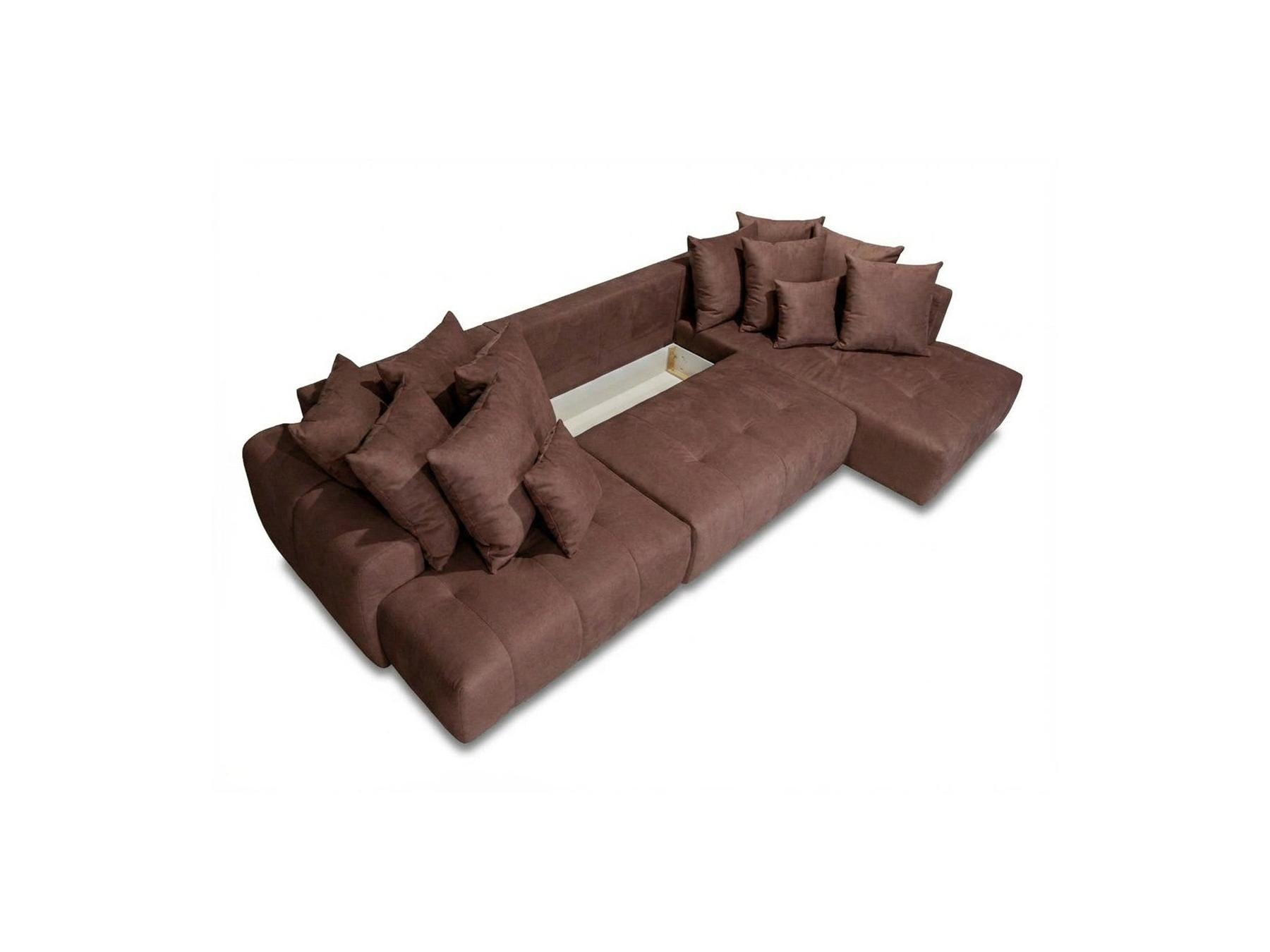 Roxelane - Panoramic Sofa Bed - Heathered Fabric - Left-Hand Corner