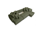 Roxelane - Panoramic Sofa Bed - Heathered Fabric - Left-Hand Corner