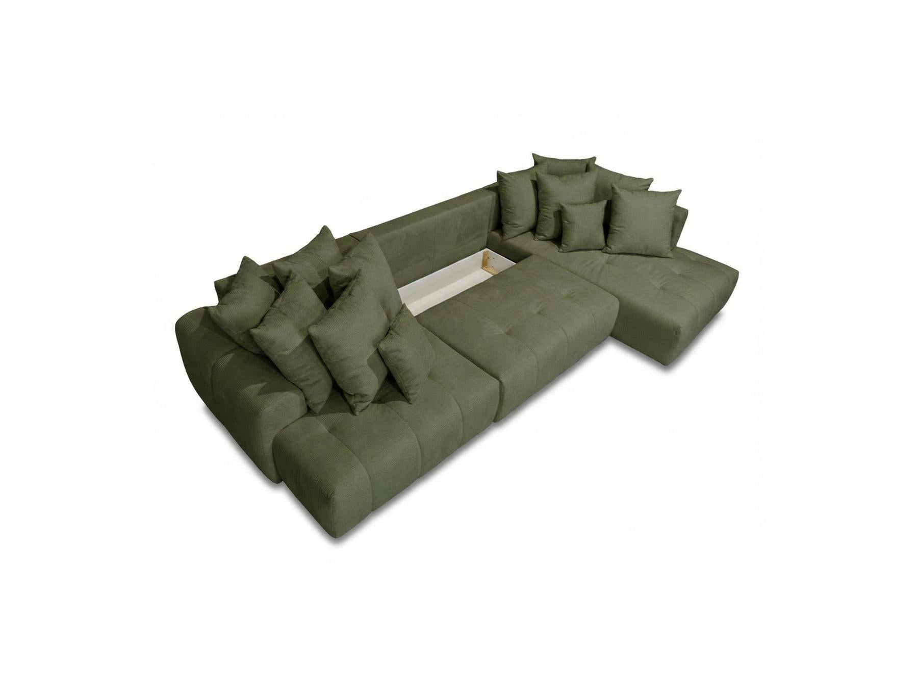 Roxelane - Panoramic Sofa Bed - Heathered Fabric - Left-Hand Corner