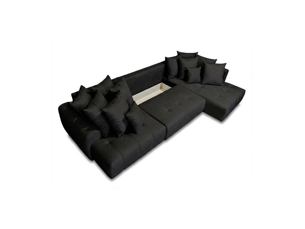 Roxelane - Panoramic Sofa Bed - Heathered Fabric - Left-Hand Corner