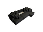 Roxelane - Panoramic Sofa Bed - Heathered Fabric - Left-Hand Corner