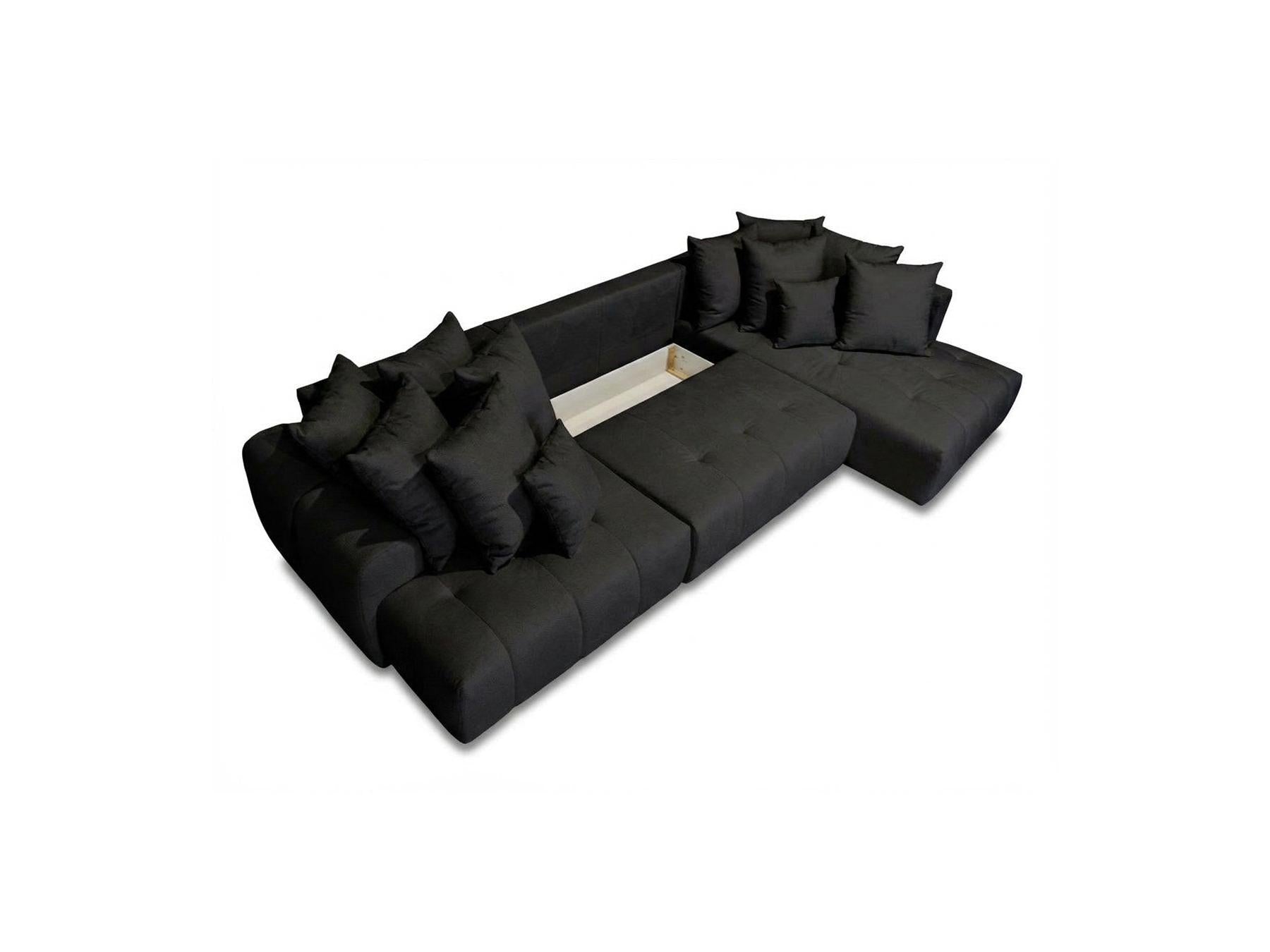 Roxelane - Panoramic Sofa Bed - Heathered Fabric - Left-Hand Corner