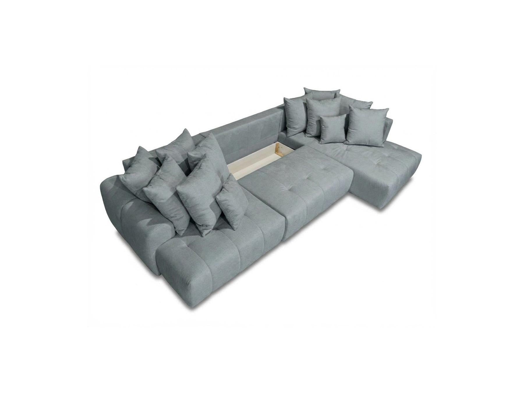 Roxelane - Panoramic Sofa Bed - Heathered Fabric - Left-Hand Corner