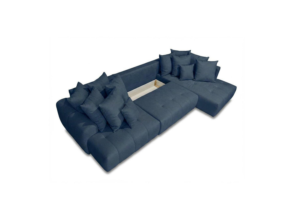 Roxelane - Panoramic Sofa Bed - Heathered Fabric - Left-Hand Corner