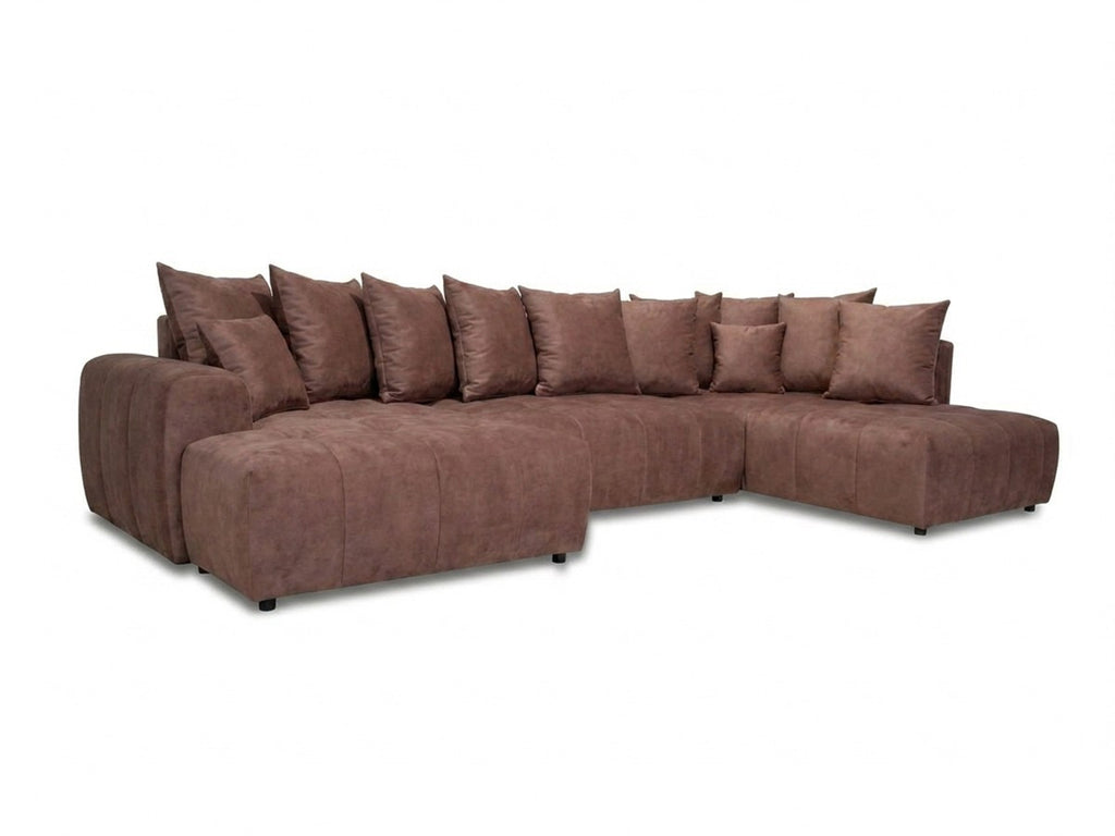 Roxelane - Panoramic Sofa Bed - Heathered Fabric - Left-Hand Corner