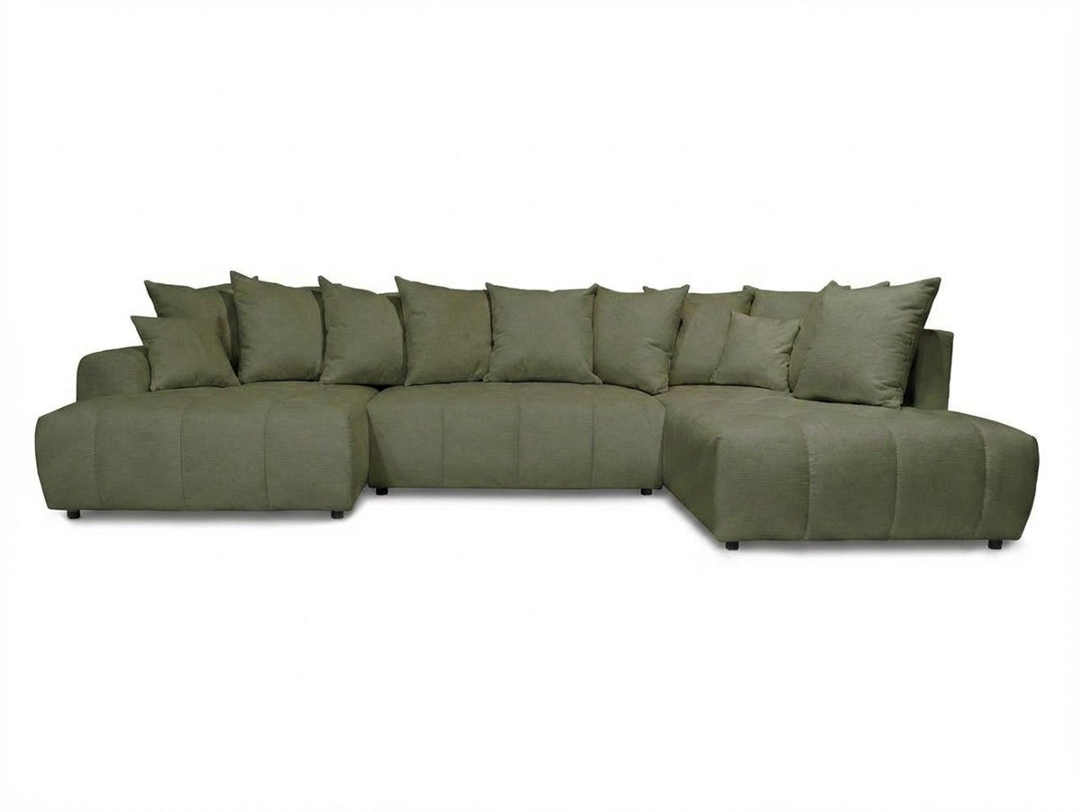 Roxelane - Panoramic Sofa Bed - Heathered Fabric - Left-Hand Corner