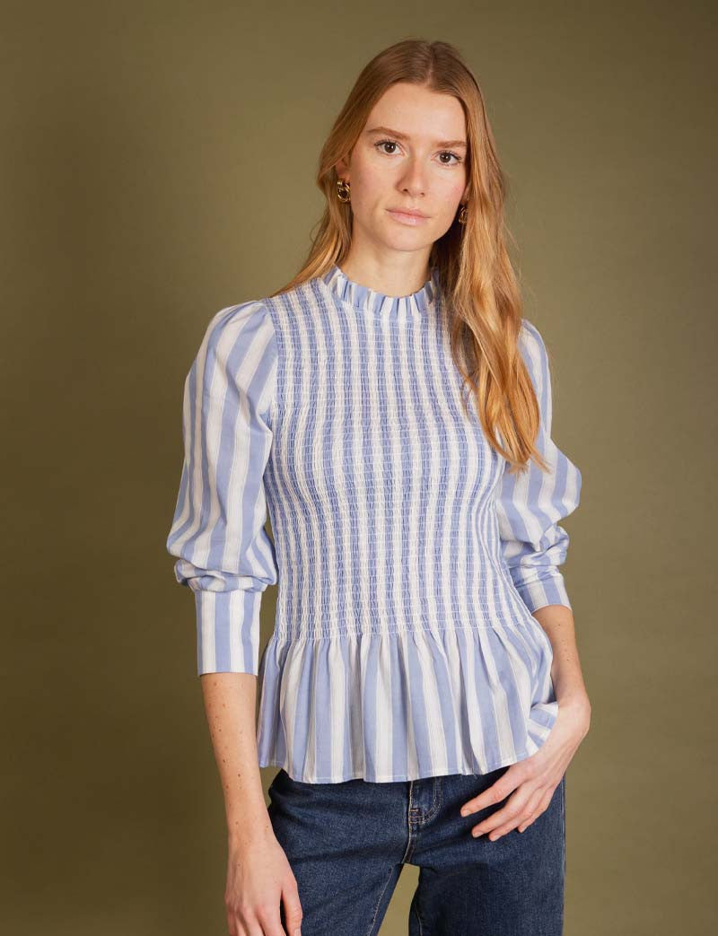 Blusa a Rayas Azules Isola