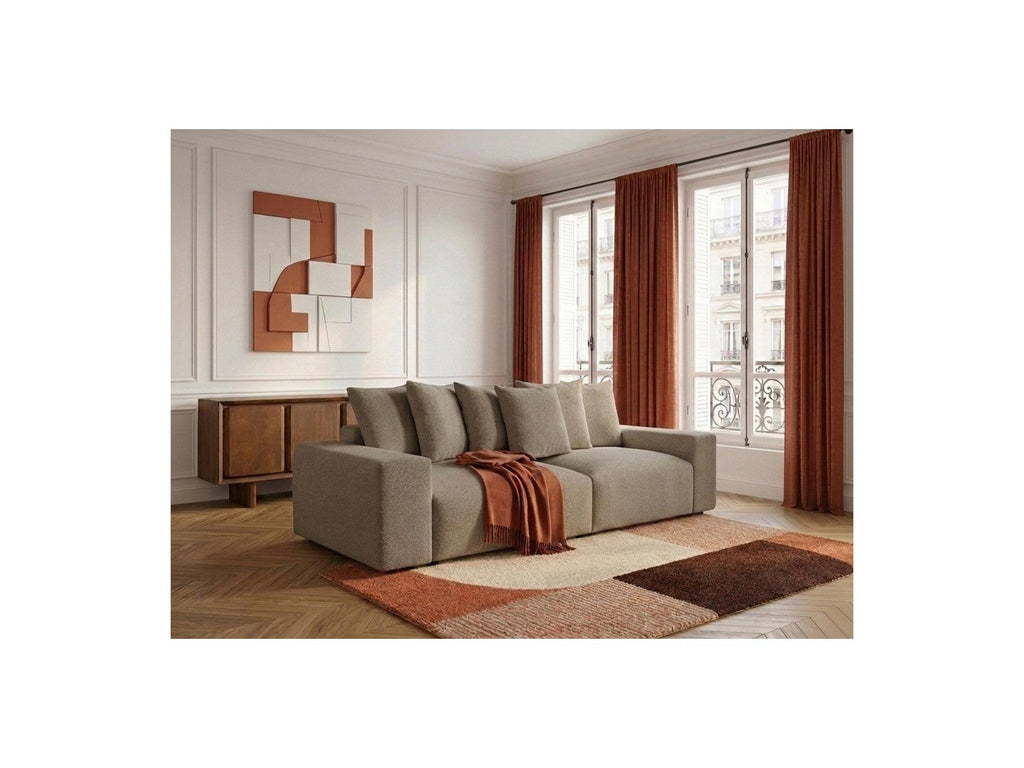 Voltaire - Canapé Droit Fixe 4 Places - Tissu Chiné