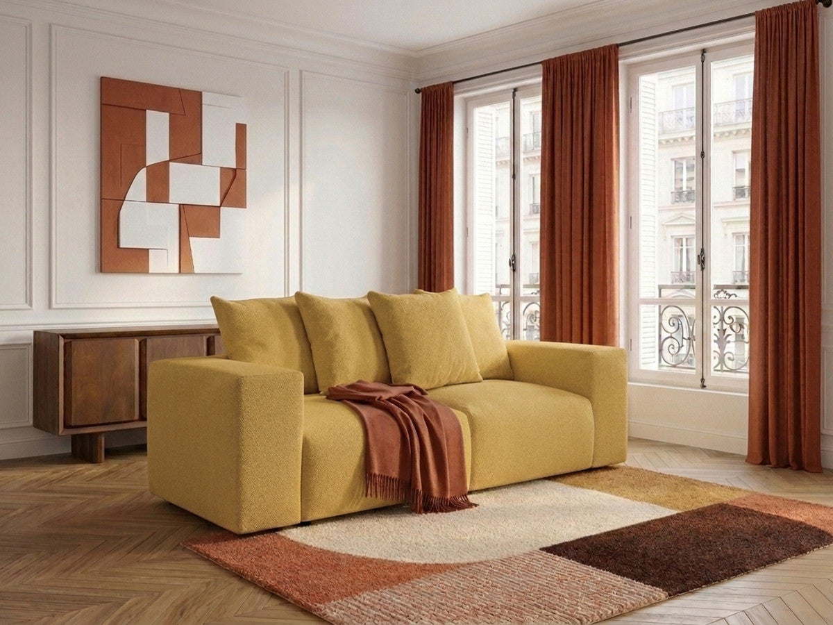Voltaire - Modular Fixed Straight Sofa - Mottled Fabric