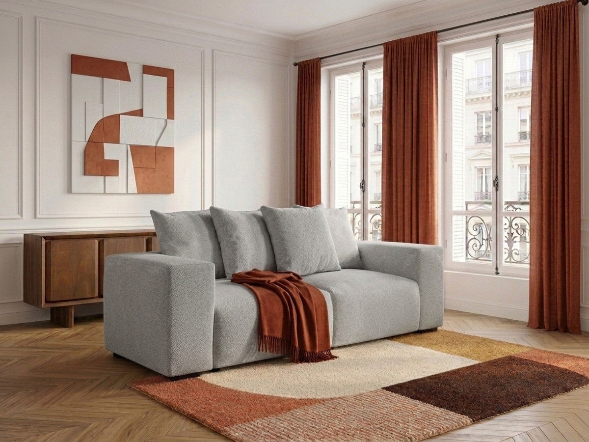 Voltaire - Modular Fixed Straight Sofa - Mottled Fabric