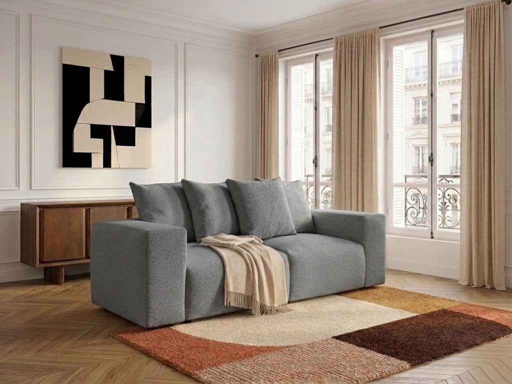 Voltaire - Modular Fixed Straight Sofa - Mottled Fabric