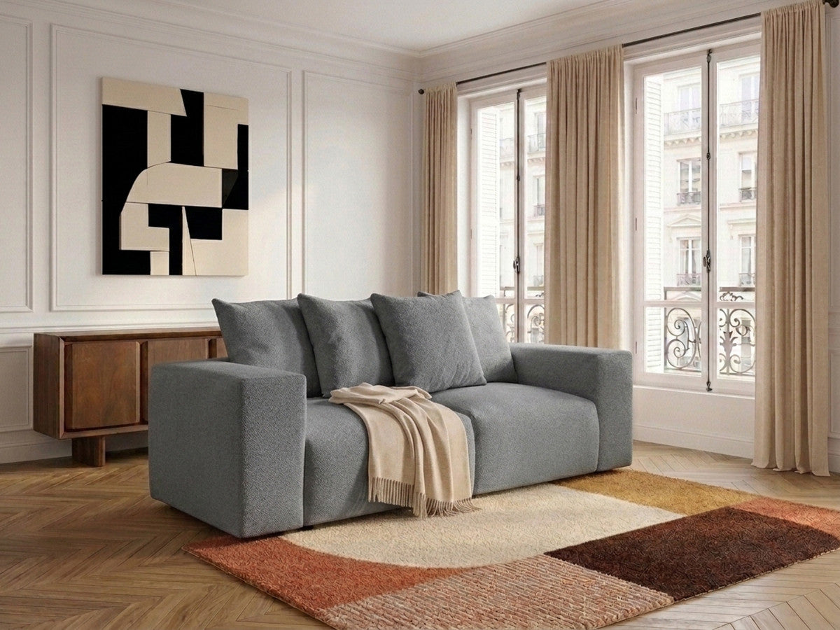 Voltaire - Modular Fixed Straight Sofa - Mottled Fabric
