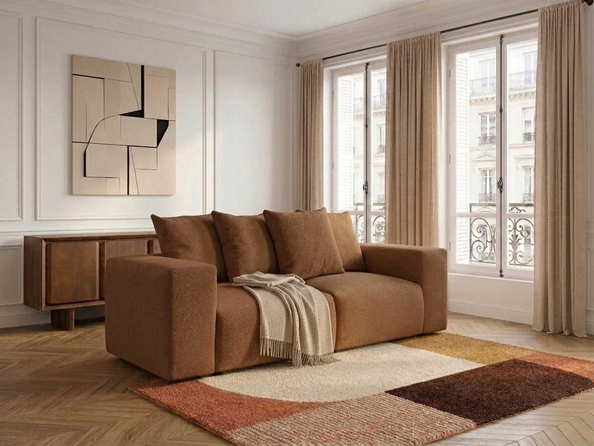 Voltaire - Modular Fixed Straight Sofa - Mottled Fabric