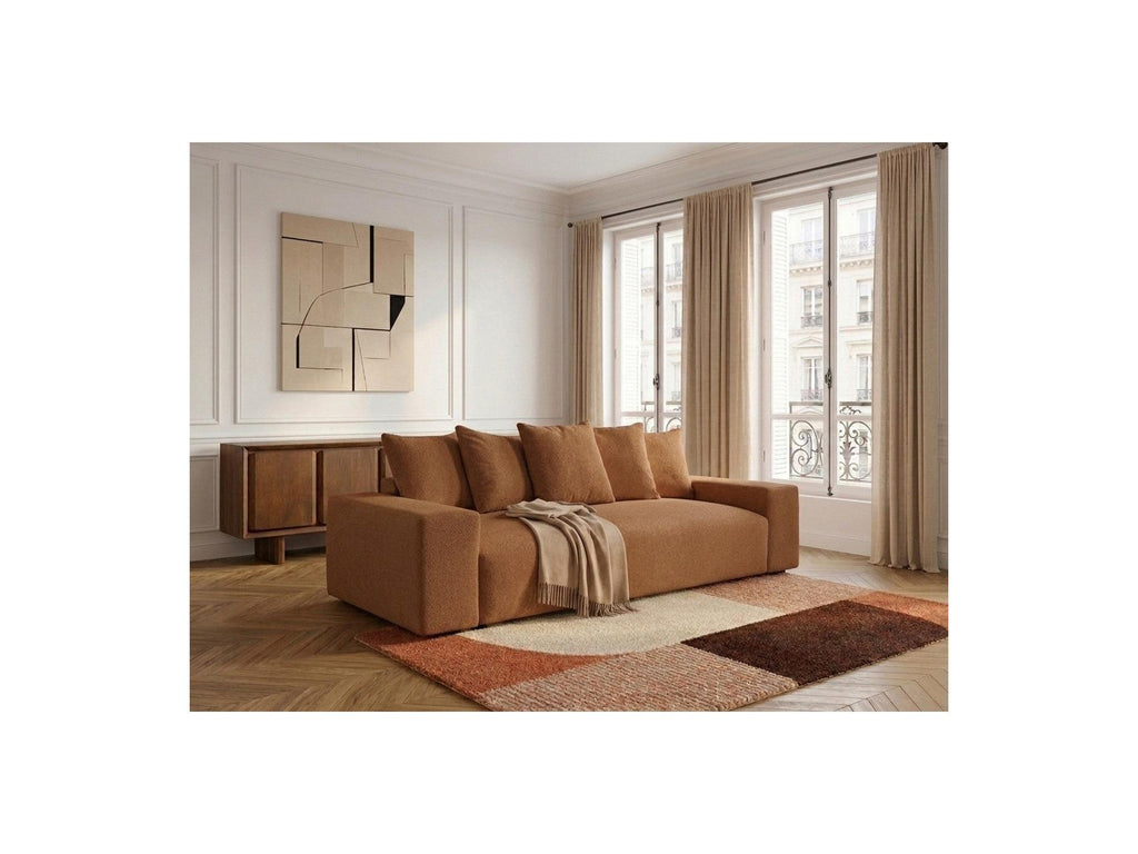 Voltaire - Fixed Straight 3-Seater Sofa - Heathered Fabric